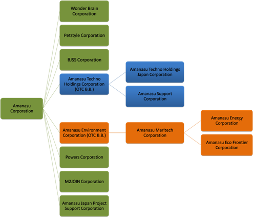 Amanasu Group's organisational chart